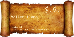 Veiler Ilona névjegykártya
